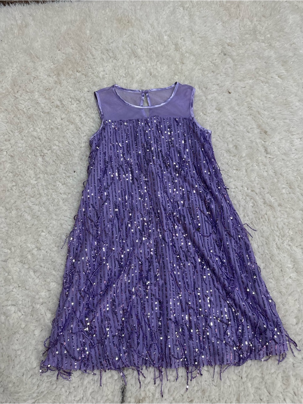 Speechless Purple Sequin Fringe Party Dress for Girls